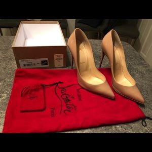 Christian Louboutin nude patent pigalle follies